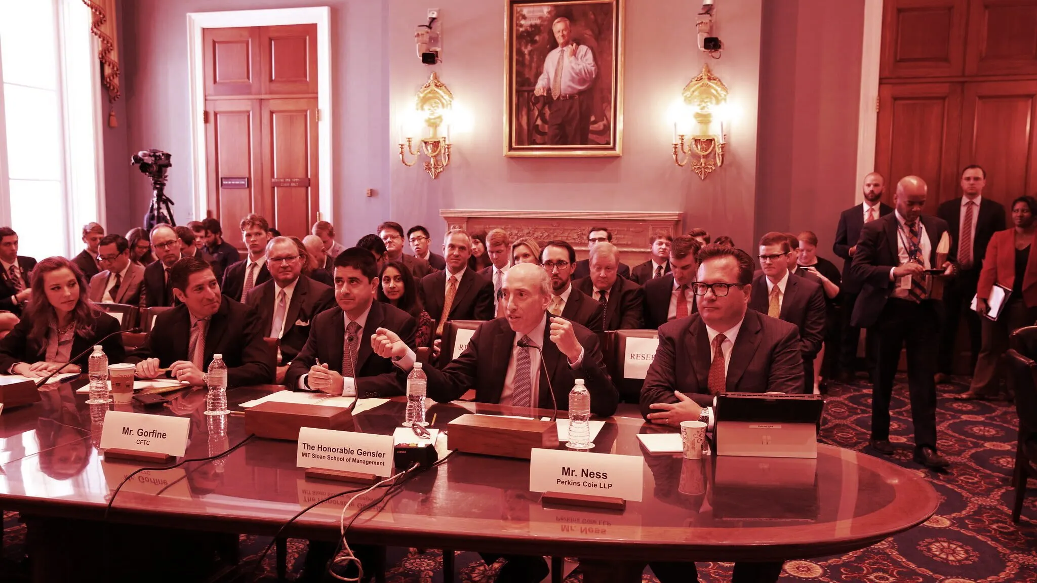 Gary Gensler, then a professor at the MIT Sloan School of Management, answers questions at a June 18, 2018, hearing of the House Committee on Agriculture. (Photo: House Agriculture Committee Democratic Staff on Flickr, CC BY-NC-ND 2.0)