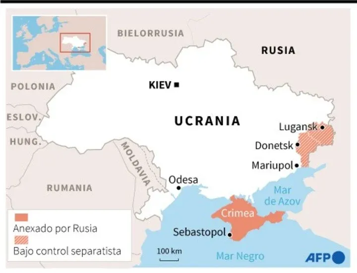 Rusia, Bielorrusia, Ucrania, Donetsk y Luhansk