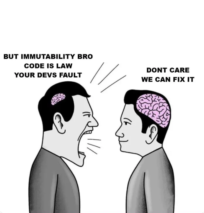 Two people yelling at each other as a cartoon.