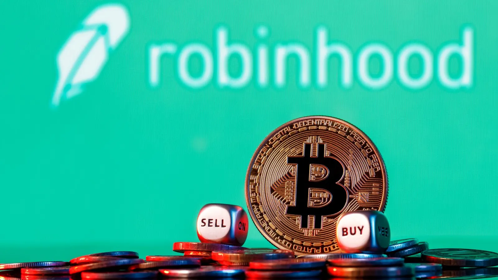 Bitcoin en Robinhood. Imagen: Shutterstock