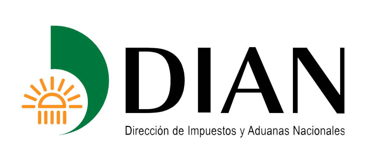 Logotipo de la DIAN en Colombia