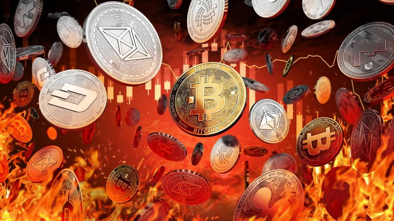 Crypto crash. Image: Shutterstock