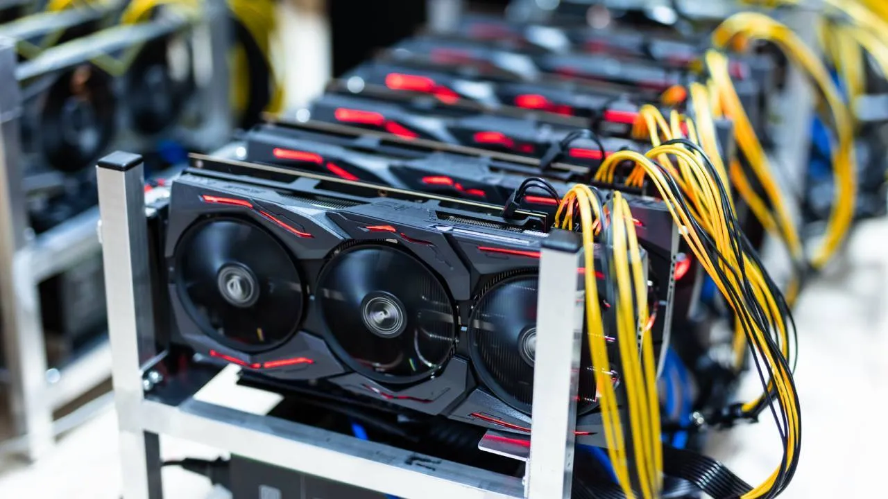 A crypto mining rig. Image: Shutterstock
