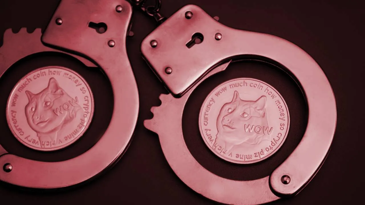 Dogecoin and crime. Image: Shutterstock