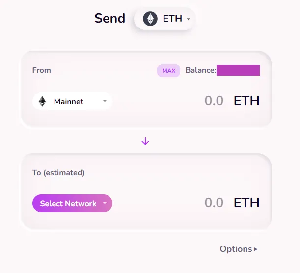 Hop Protocol interface.