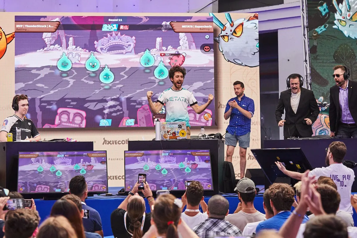 El momento en que Sebastián Pozzo ganó en el Campeonato Mundial Axie Infinity. Imagen: Sky Mavis