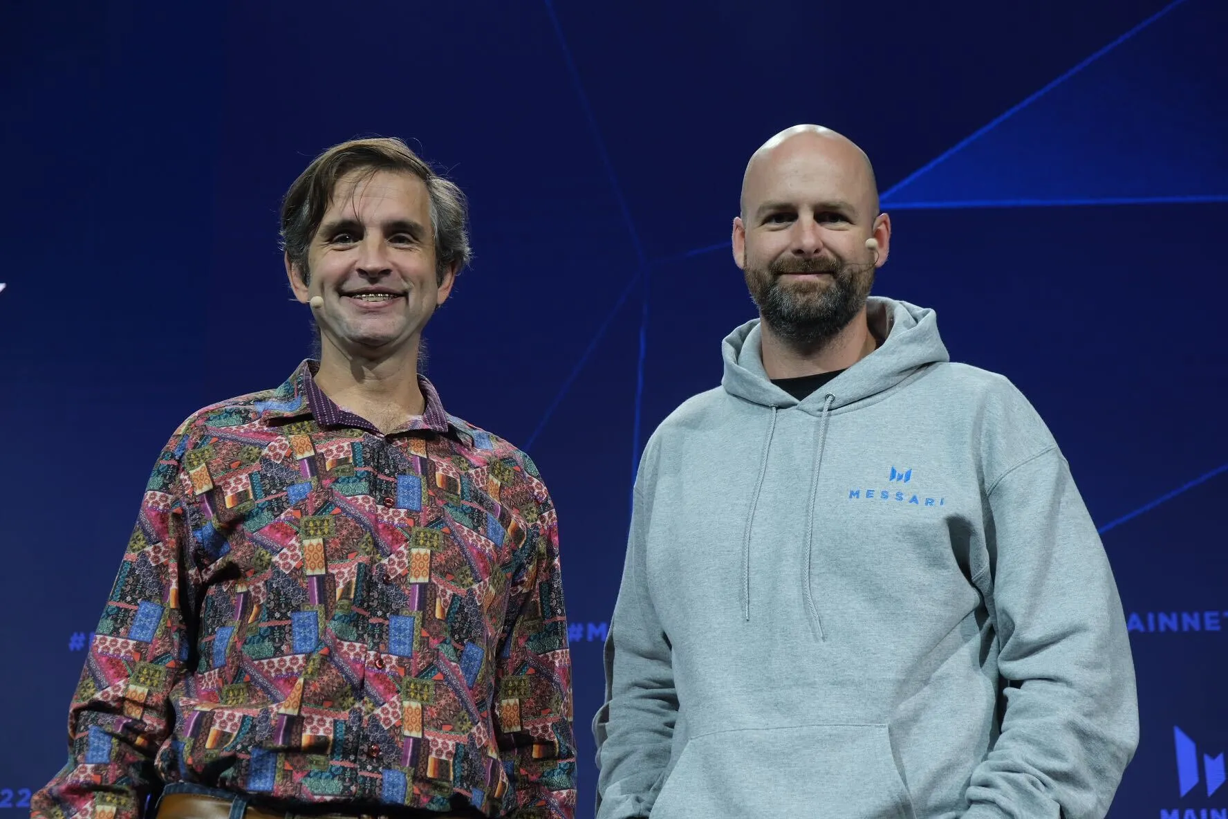 Zooko Wilcox-O'Hearn y Ryan Selkis en la conferencia de Mainnet. Imagen: Andre Beganski / Decrypt.