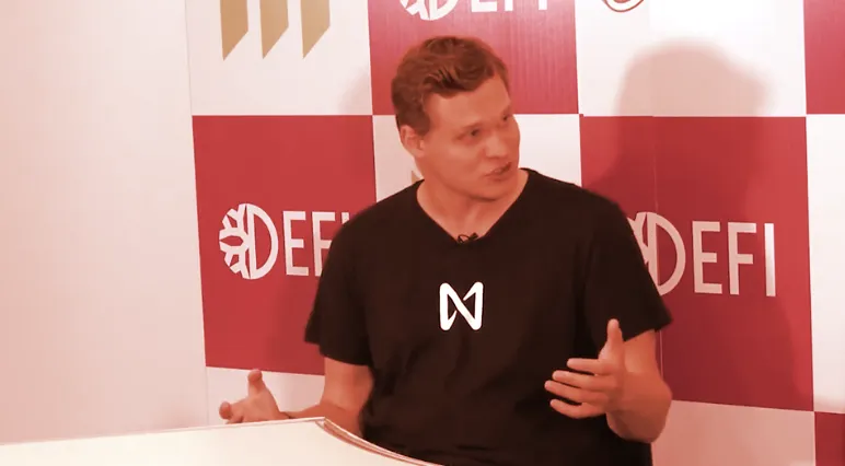 Illia Polosukhin habla con Decrypt en la Messari Mainnet 2022 en Nueva York.