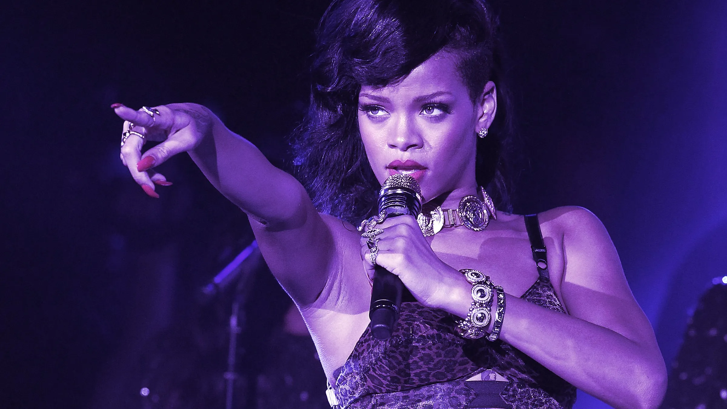London, UK. Singer Rihanna performs her 777 secret gig tour at the HMV Forum in Kentish Town in London. Image: Shutterstock