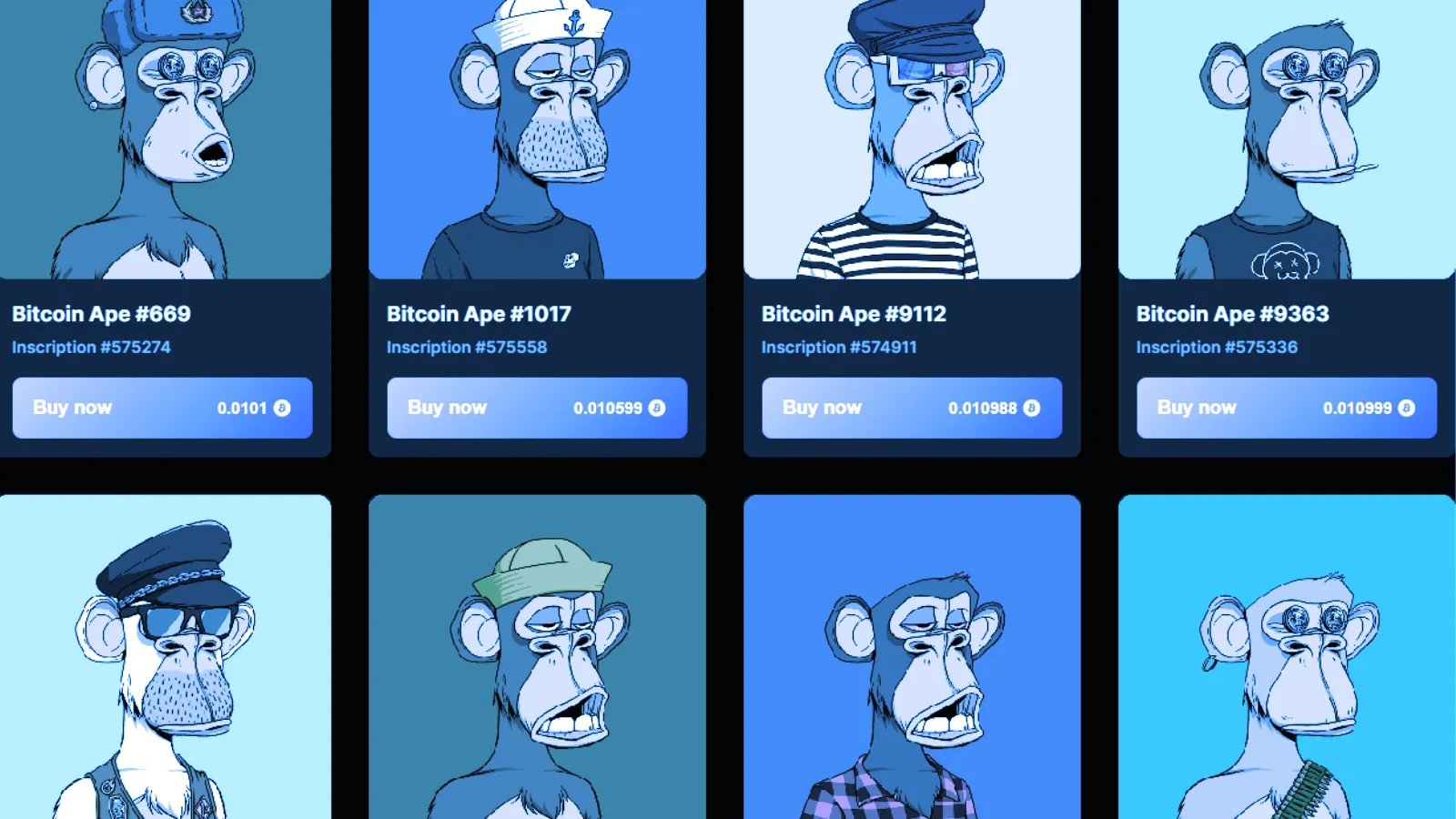 Image: Bitcoin Apes/OrdinalsWallet.com