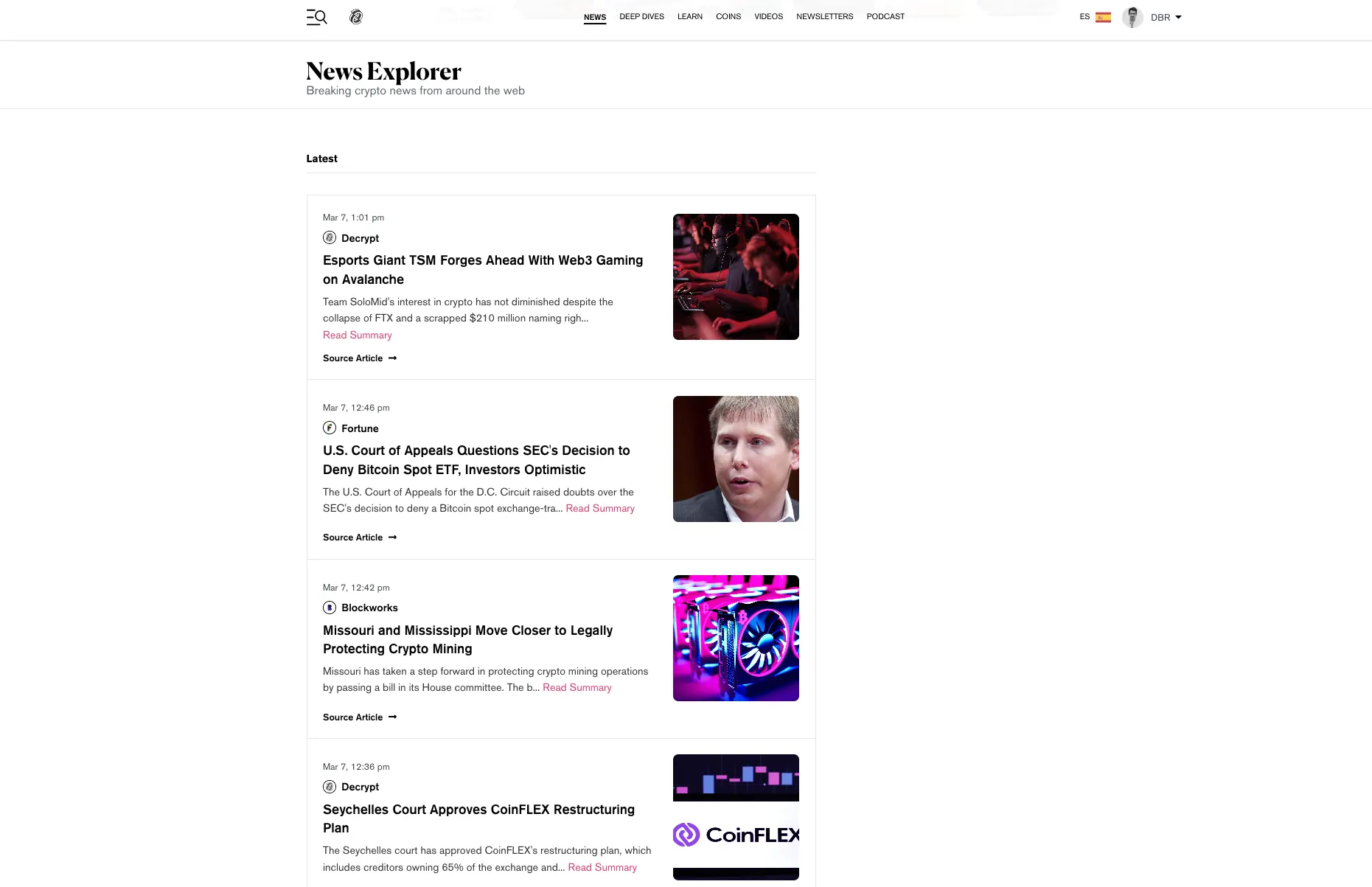 news explorer in depth