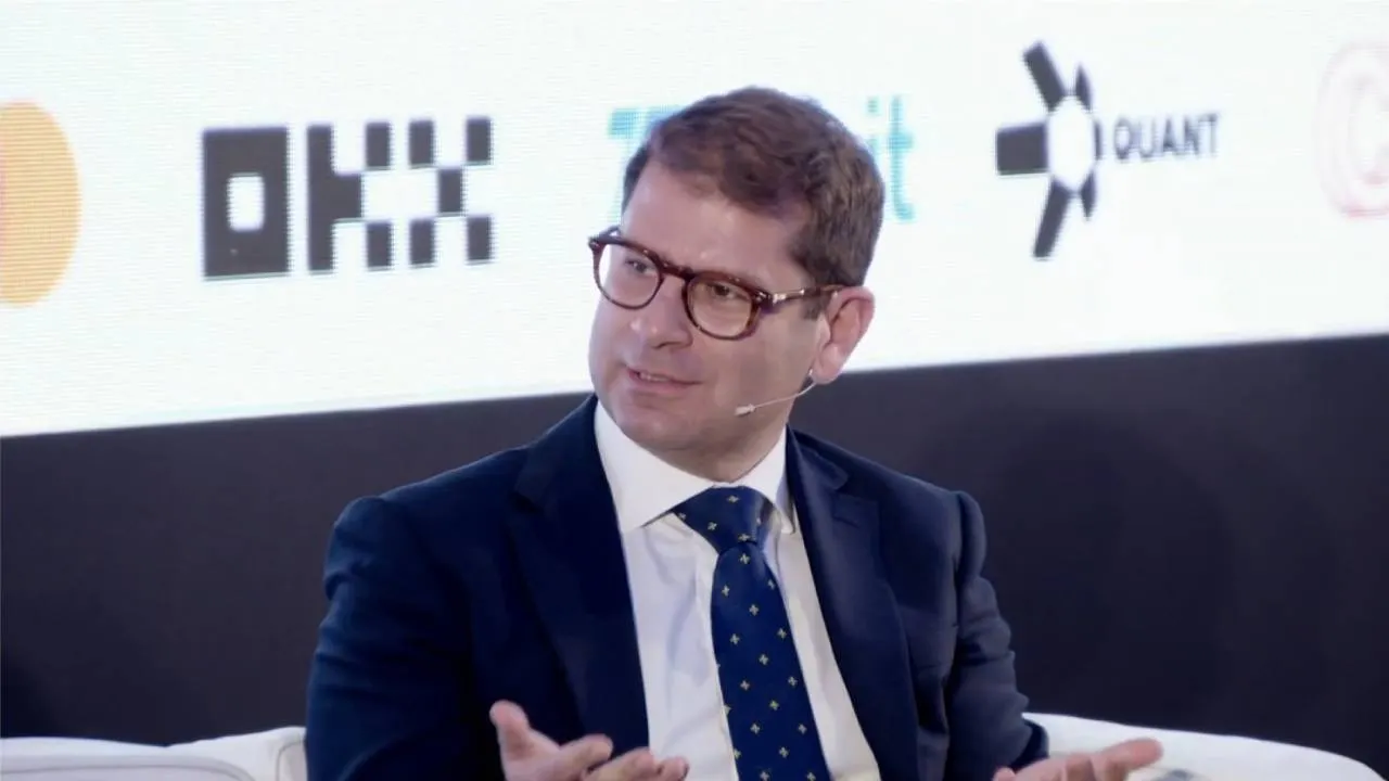 Quant CEO at this year's the Financial Times Crypto and Digital Assets Summit. Image: Decrypt.