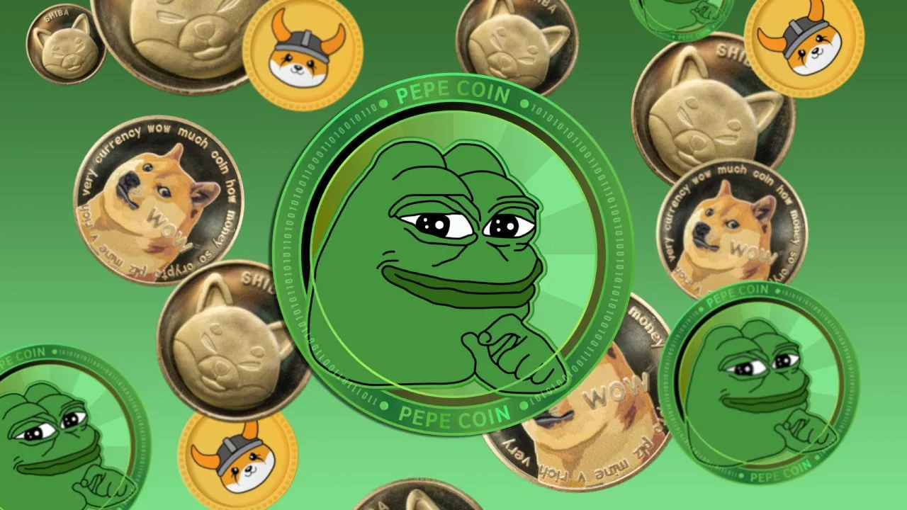 Meme coins PEPE, DOGE, SHIB and FLOKI. Images: Shutterstock