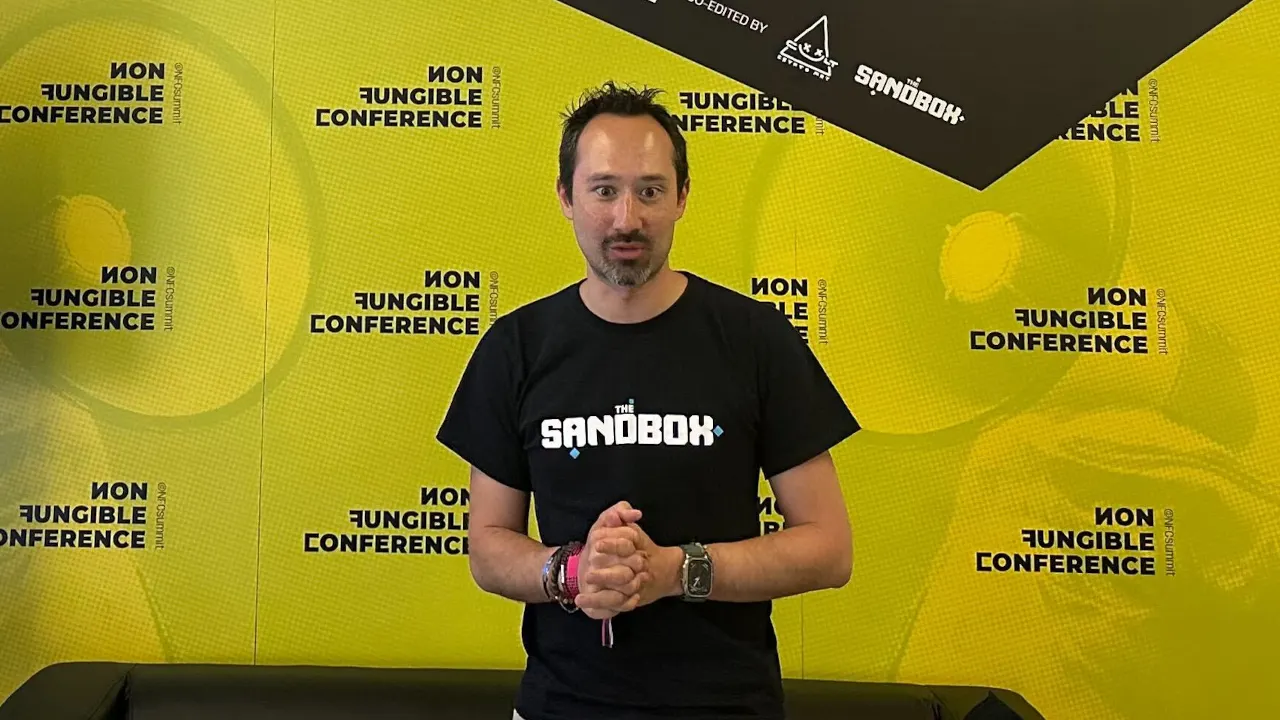 The Sandbox co-founder and COO Sebastien Borget at NFC Lisbon 2023. Image: Decrypt