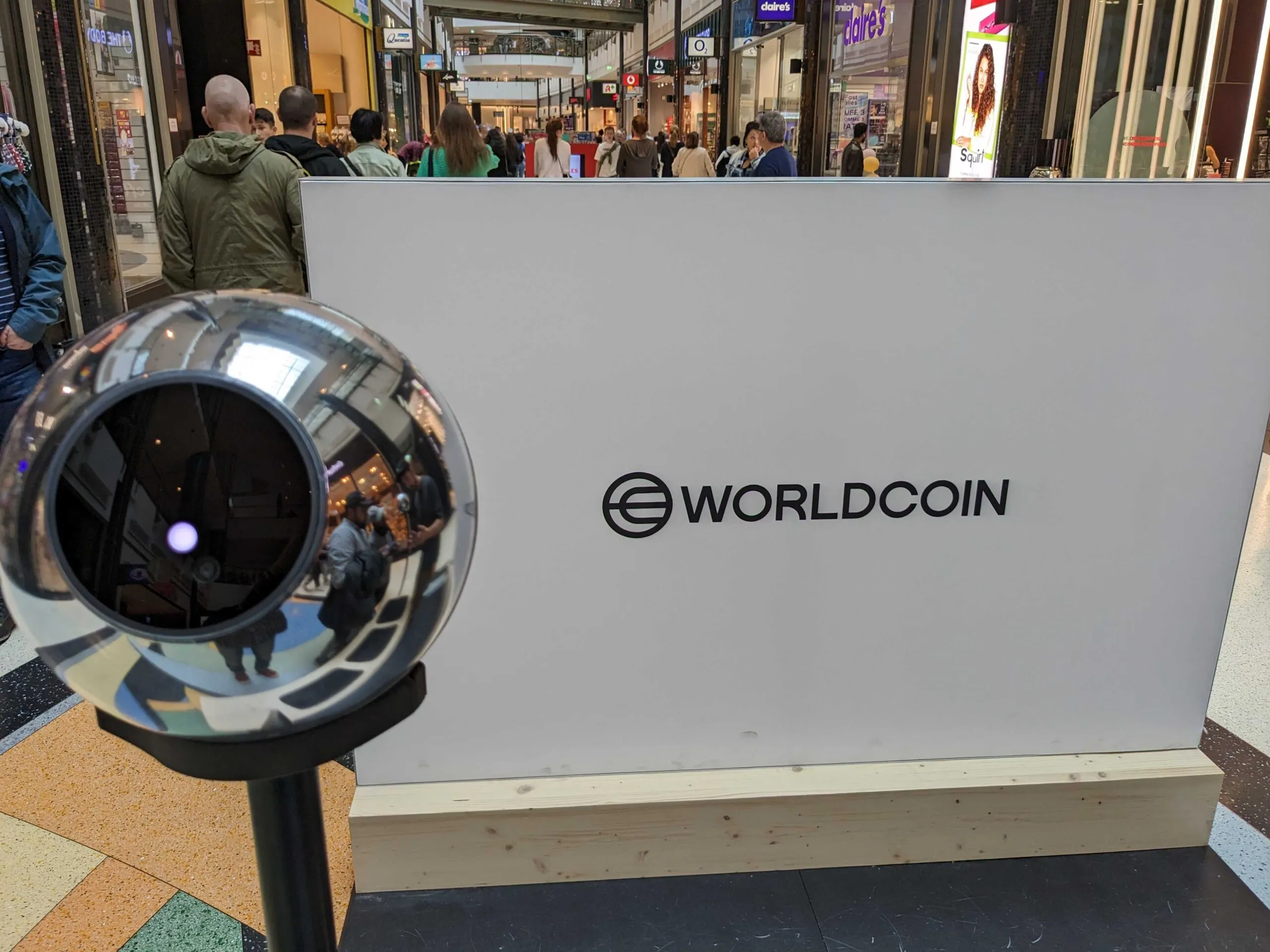 The Worldcoin orb.