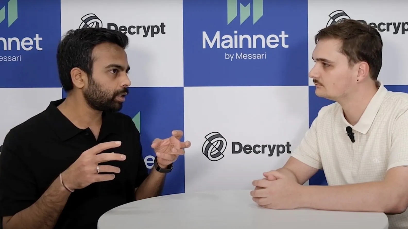 Nischal Shetty, Shardeum Co-Founder and President, speaks with Decrypt at Messari Mainnet.