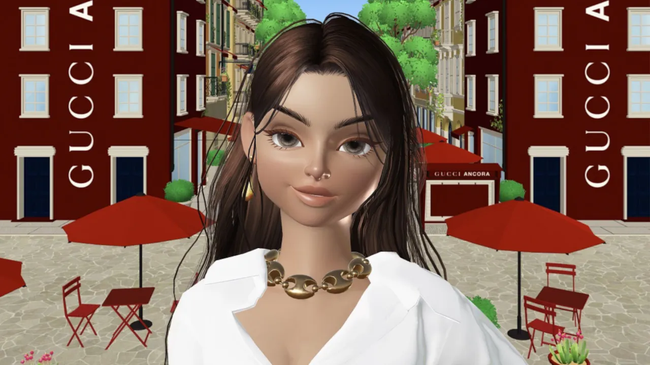 Gucci's Ancora experience on Zepeto. Image: Gucci