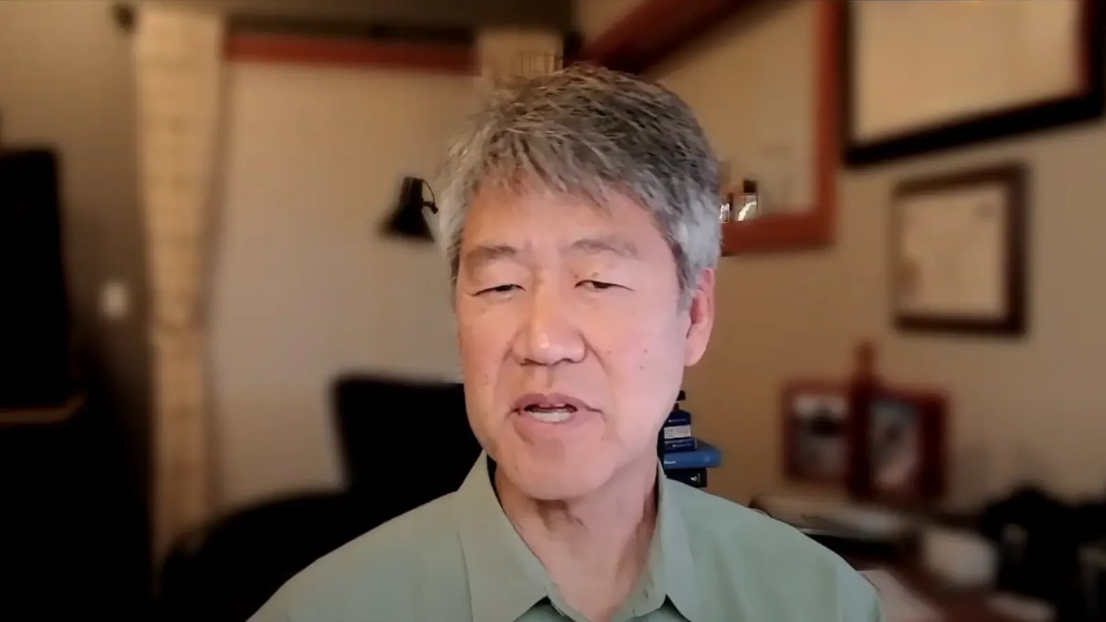 Microsoft's Peter Lee delivered the keynote presentation on AI and Healthcare at National Academy of Medicine's Healthy Longevity Global Innovator Summit. Photo Illustration: 
National Academy of Medicine/YouTube