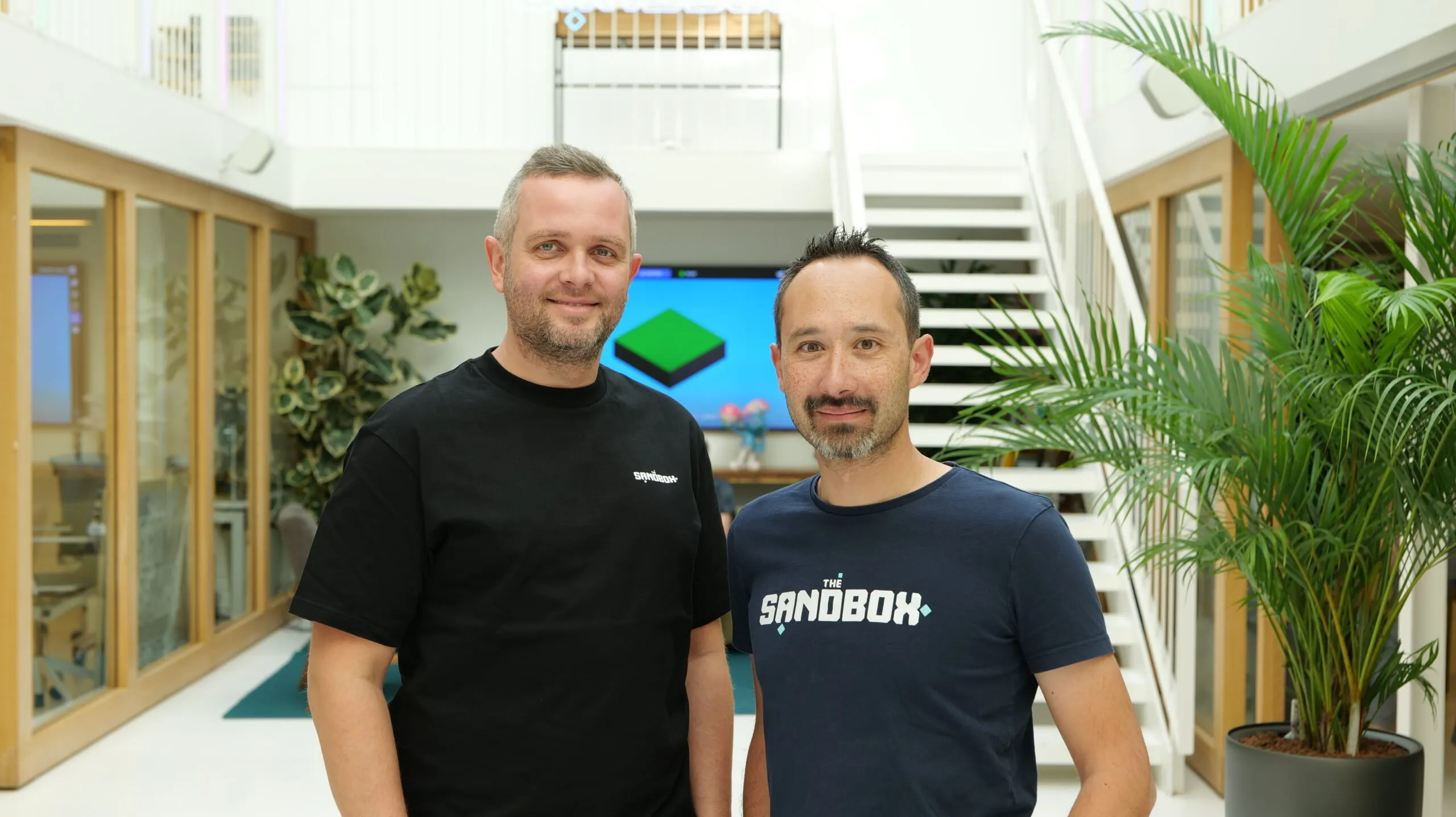 Nicola Sebastiani (left) and The Sandbox co-founder Sebastien Borget. Image: The Sandbox