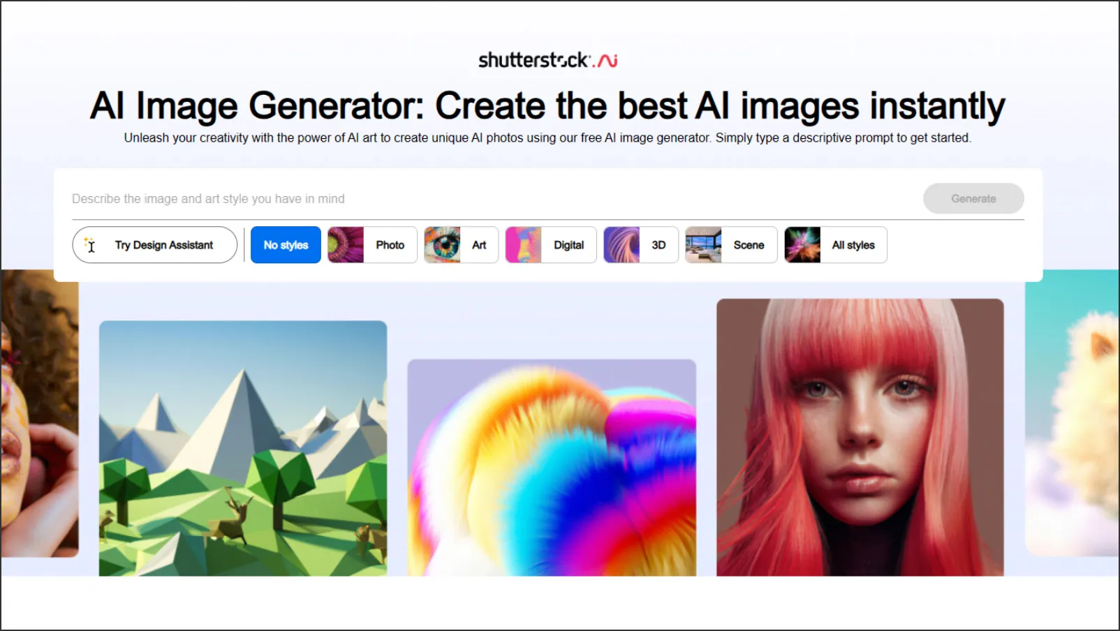 Generador de imágenes de IA de Shutterstock