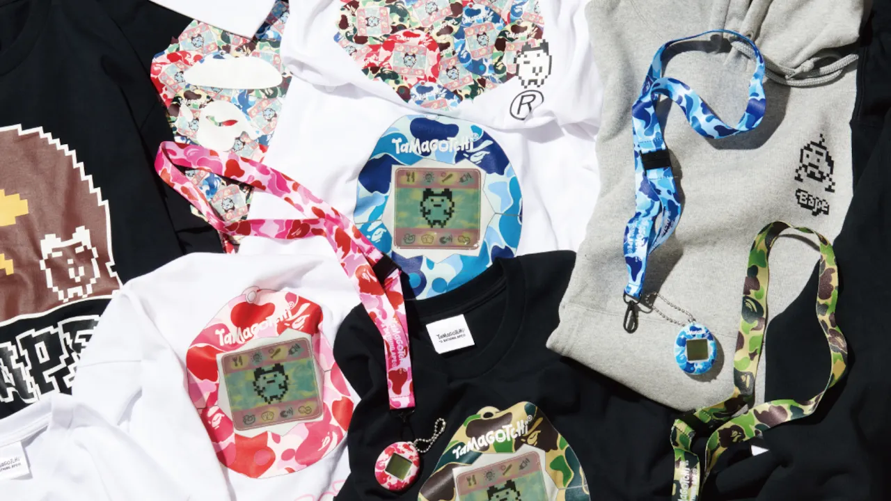 BAPE Bets on Virtual Pet Nostalgia With Tamagotchi Streetwear