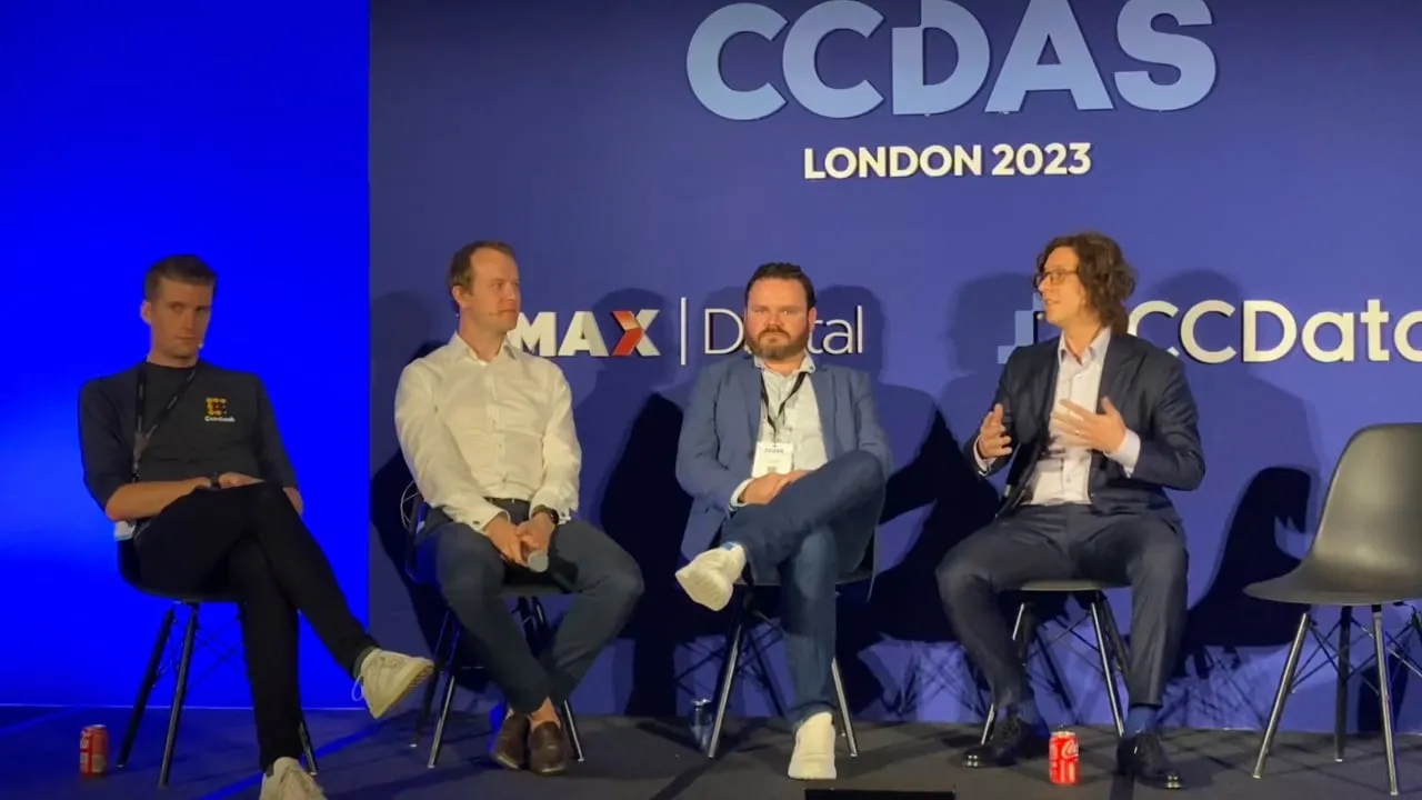 James Tromans (second from left), Google Cloud Head Of Web3 Engineering, at CCDAS 2023 (Image: Decrypt)
