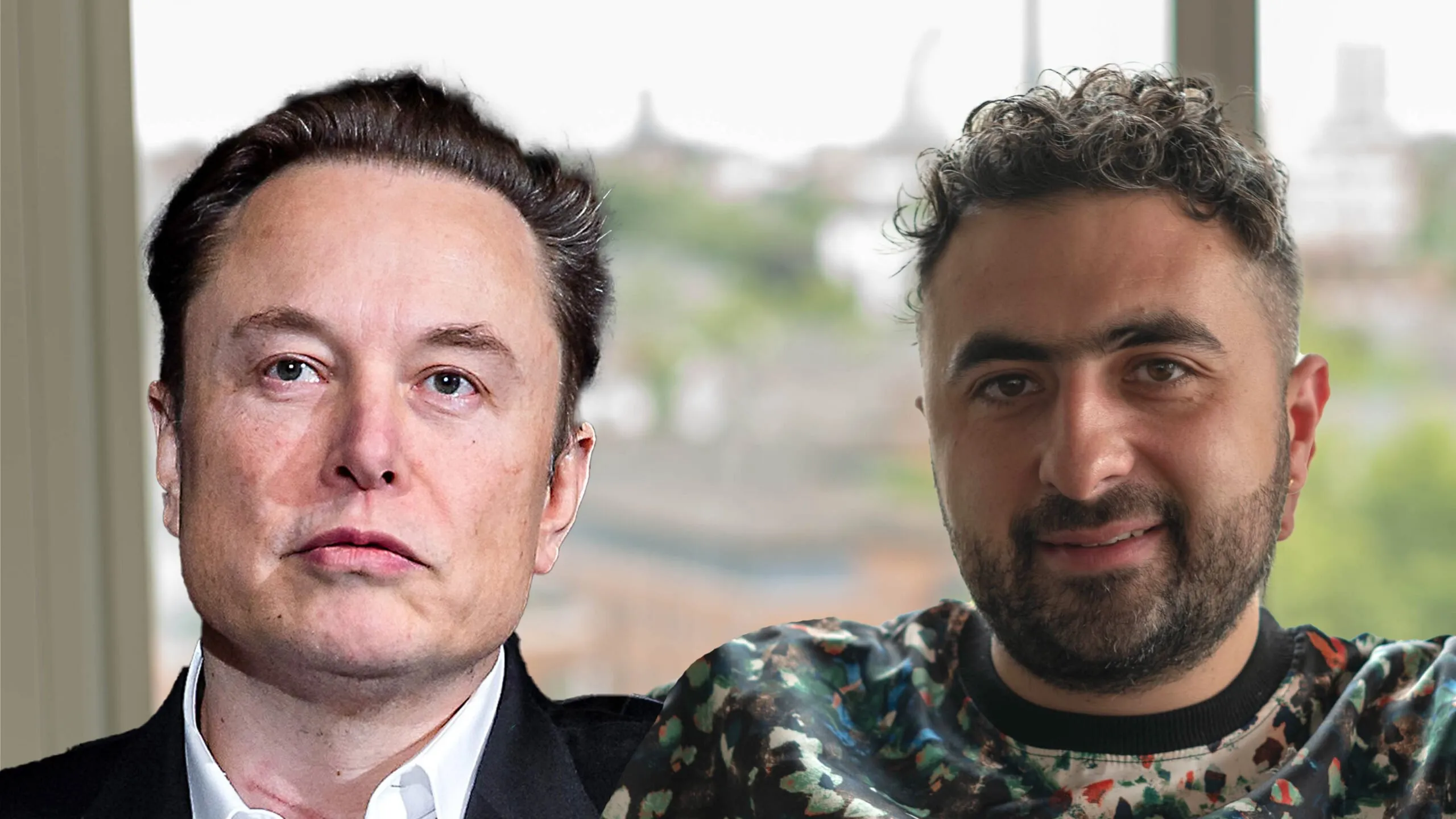 Elon Musk and Mustafa Suleyman. Photo illustration. Images: USAF/Trevor Cokley and Joi Ito/Flickr (CC).