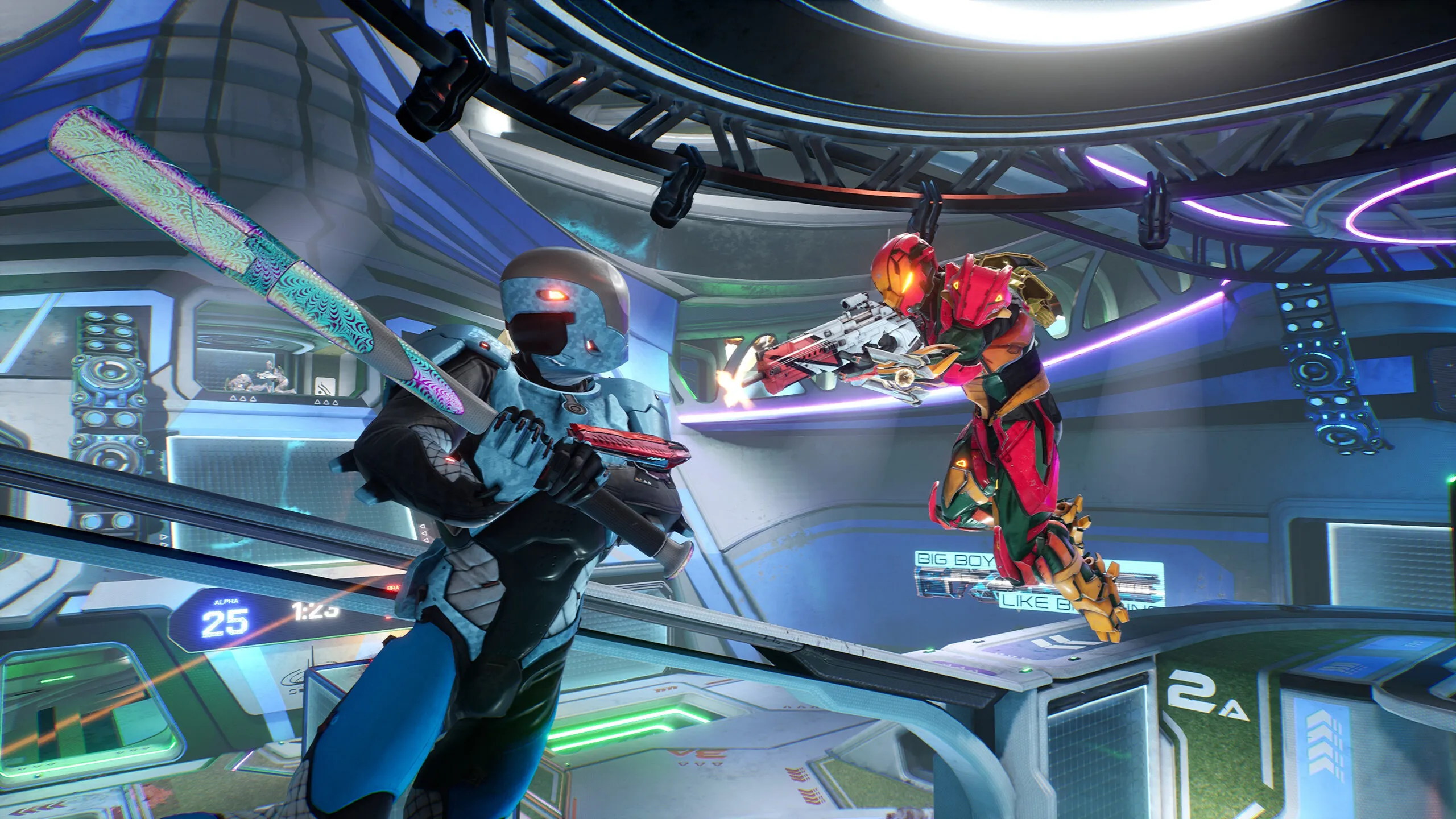 A screenshot from Splitgate. Image: 1047 Games
