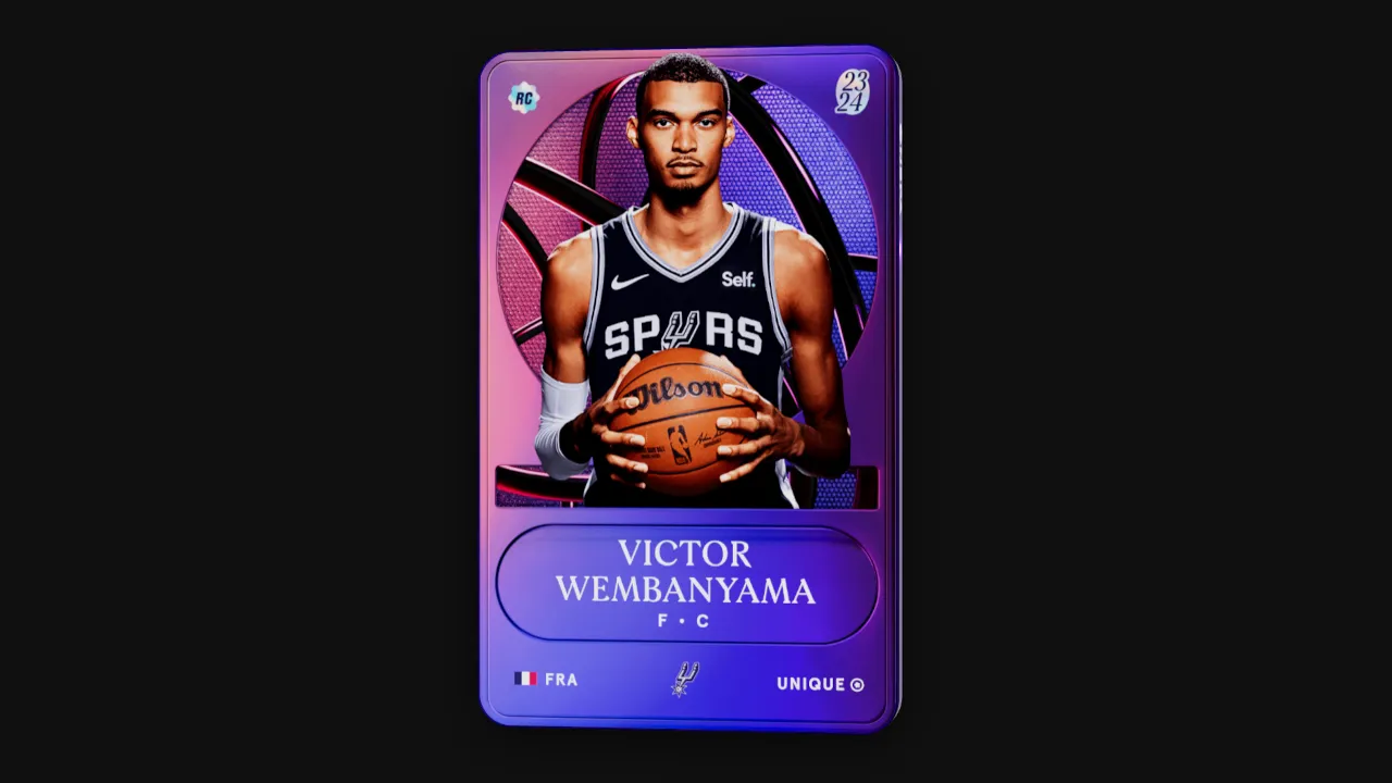 Victor Wembanyama NFT in Sorare NBA. Image: Sorare