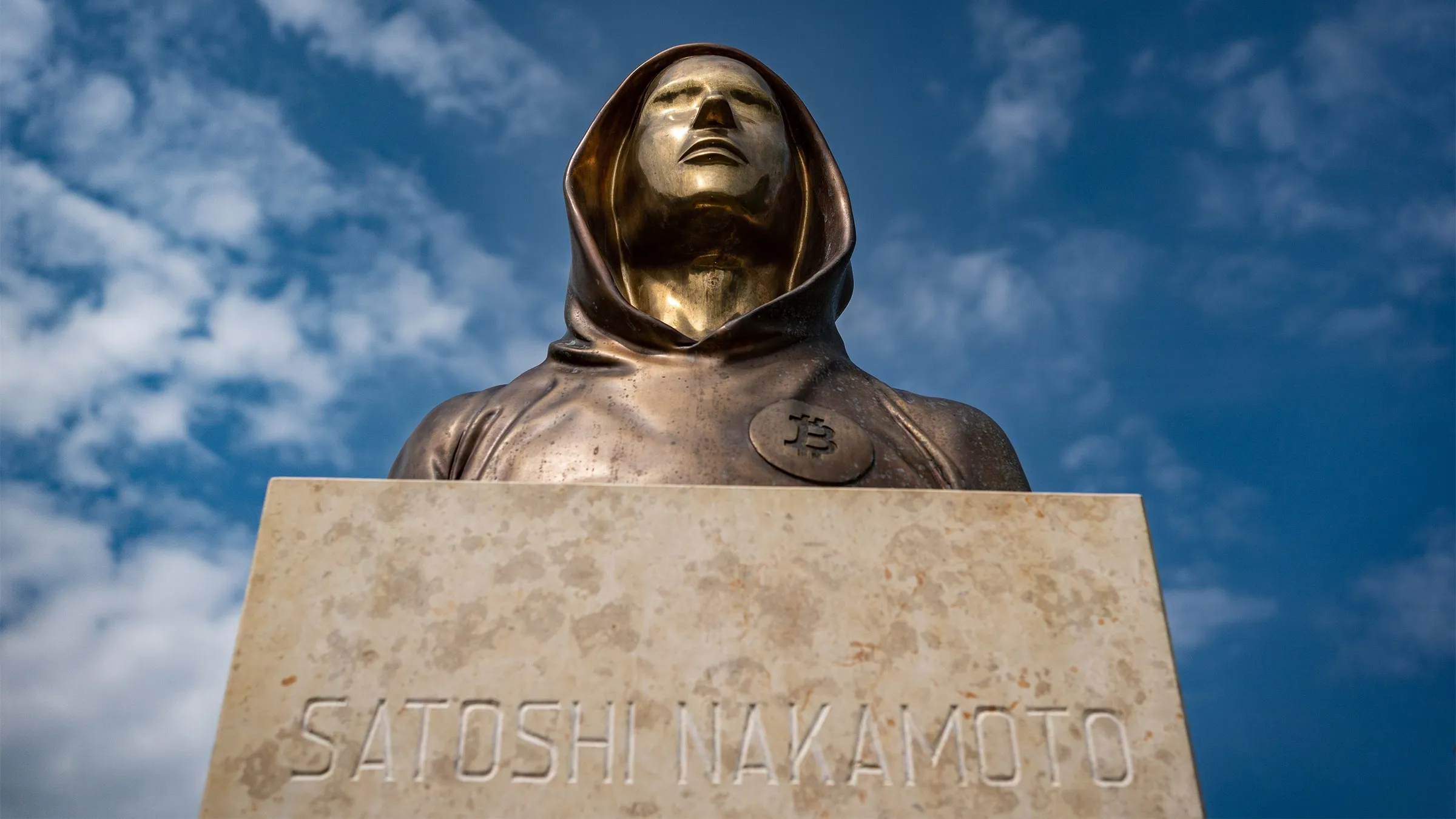 A statue of Satoshi Nakamoto, founder of Bitcoin and Blockchain technology, created by Reka Gergely and Tamas Gilly and installed in Budapest. Image: Istvan Csak / Shutterstock.com
