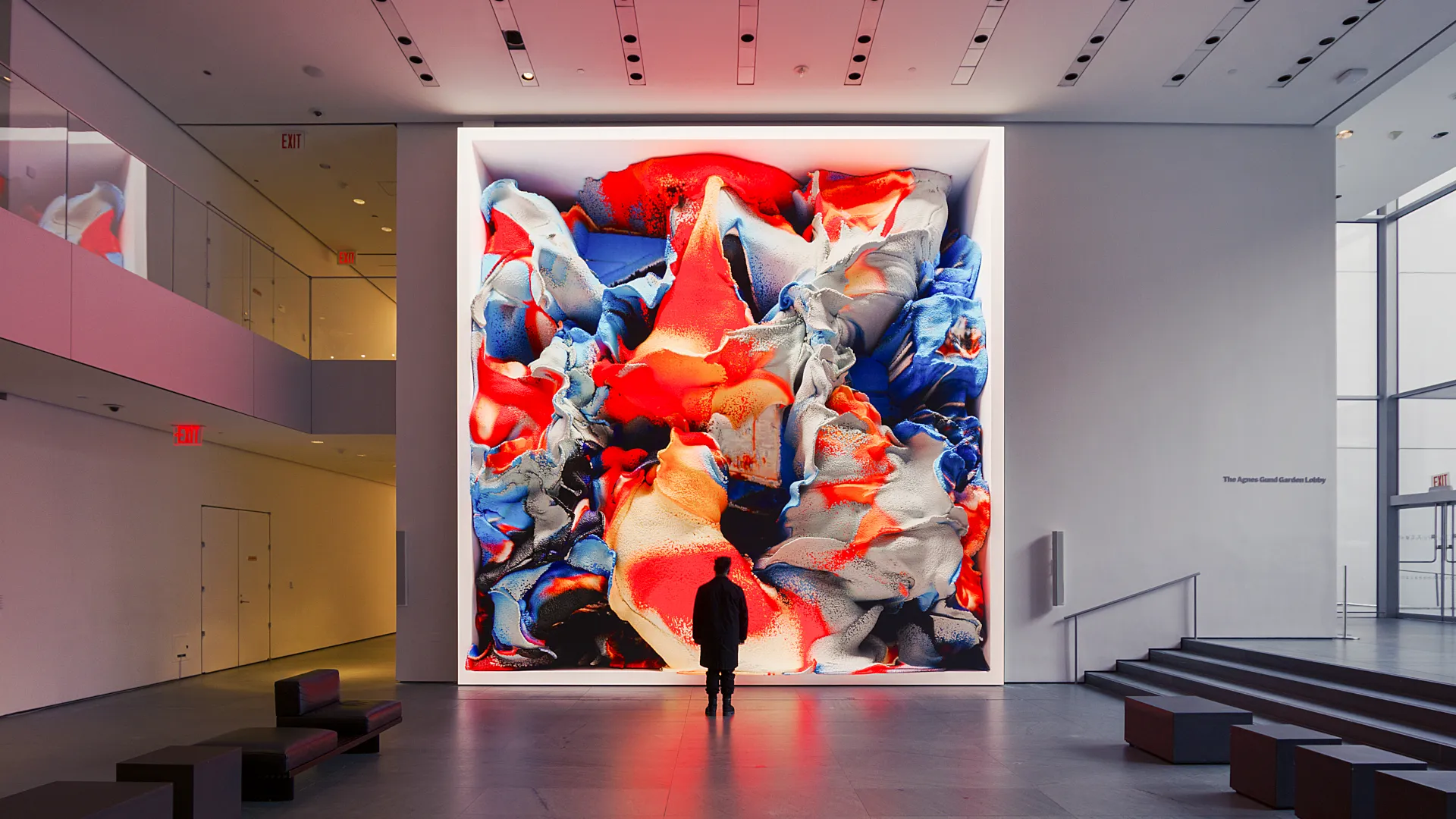 "Unsupervised - Machine Hallucinations" at MoMA. Image: Refik Anadol Studio