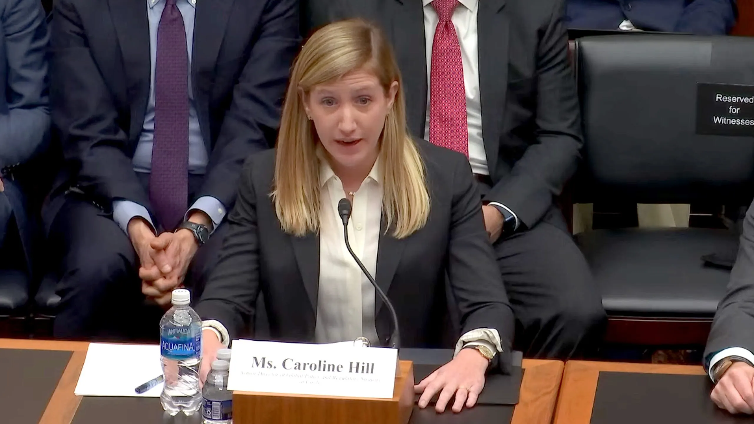 Caroline Hill, Senior Director of Global Policy and Regulatory Strategy at Circle, testifies before the House Financial Services Committee. Image: U.S. House/YouTube