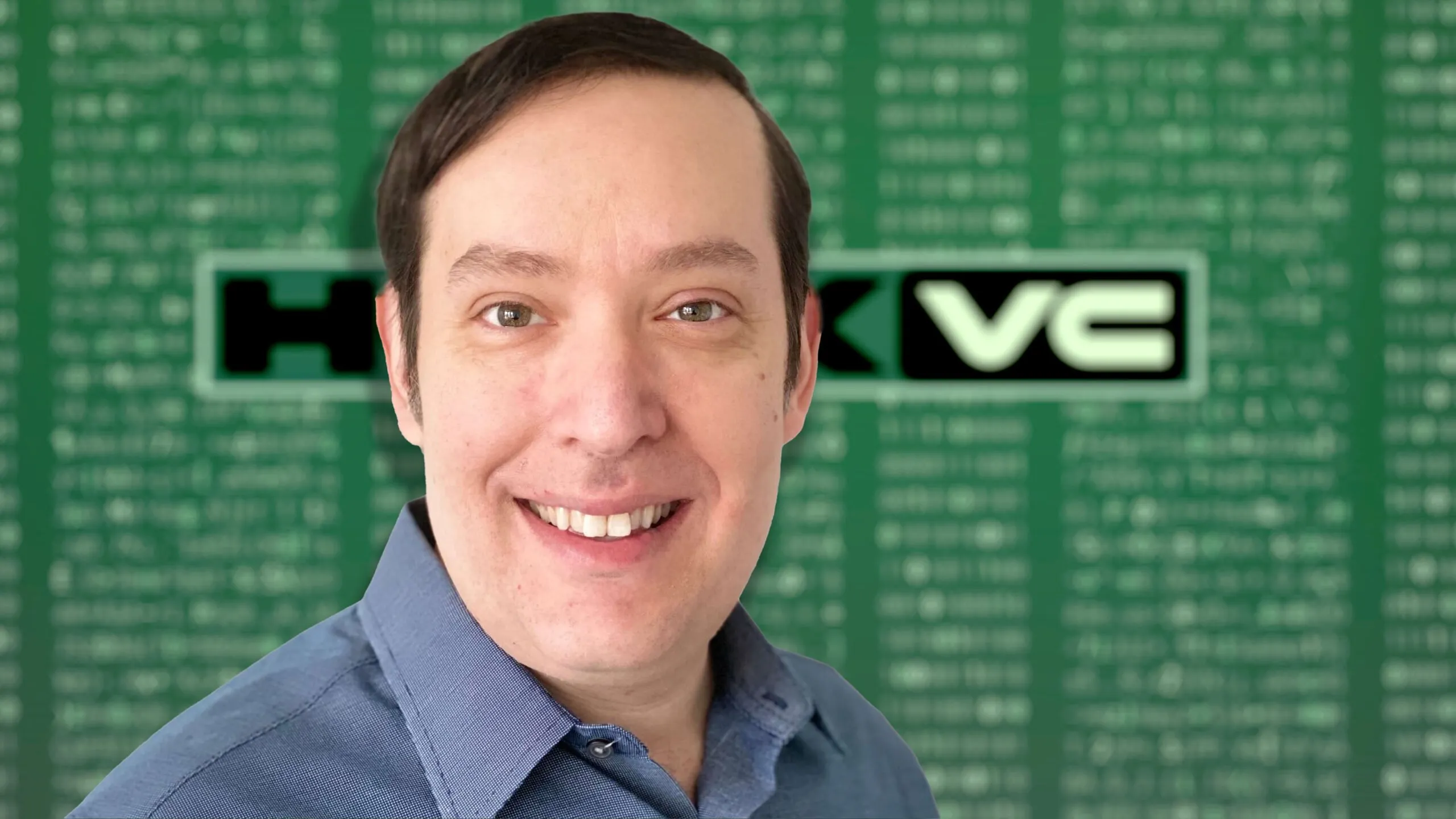 Photo illustration. Hack VC co-founder and managing director Ed Roman. Images: Hack VC/Champ008/Shutterstock