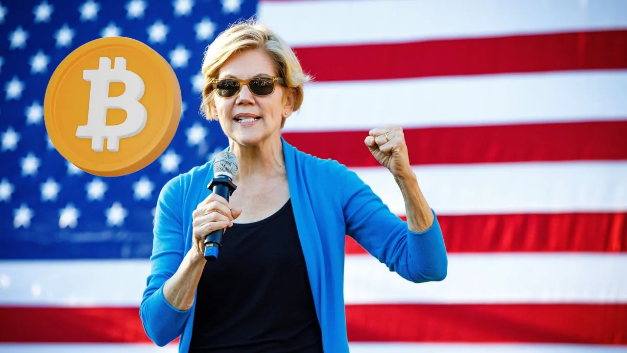 Elizabeth Warren: Secret Bitcoin fan? Image: Decrypt/Shutterstock