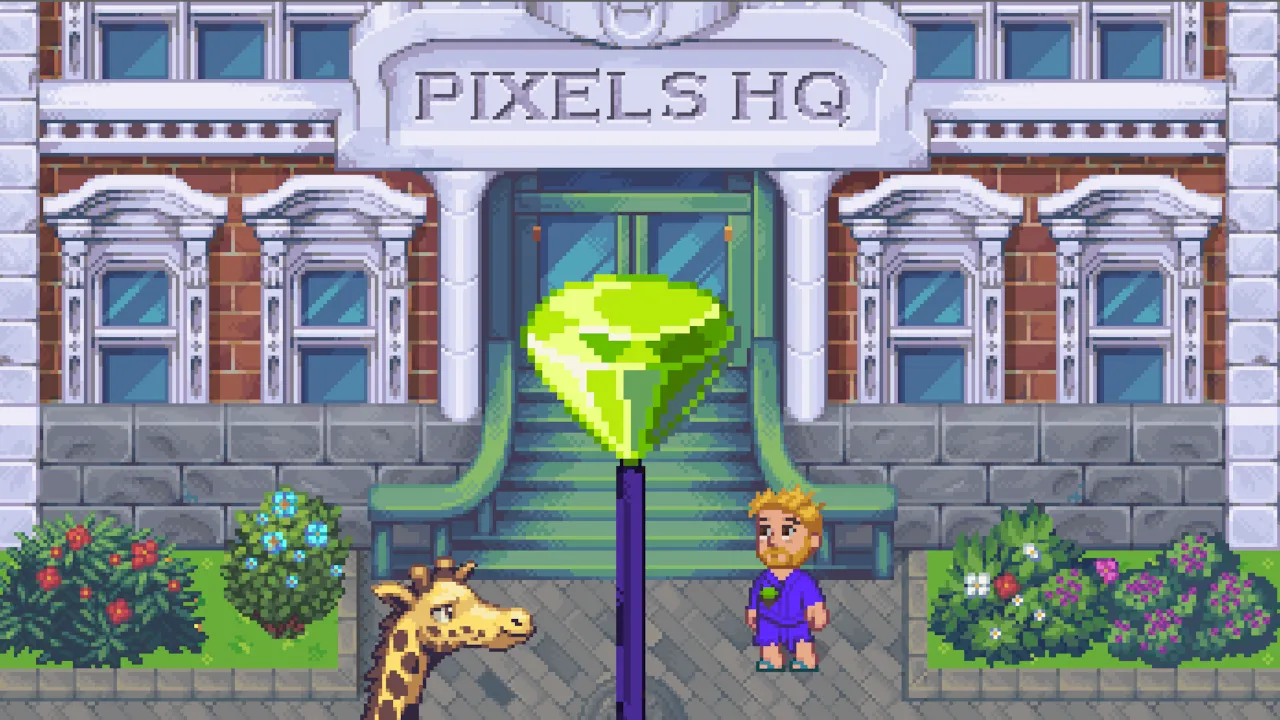 A screenshot from Pixels. Image: Pixels