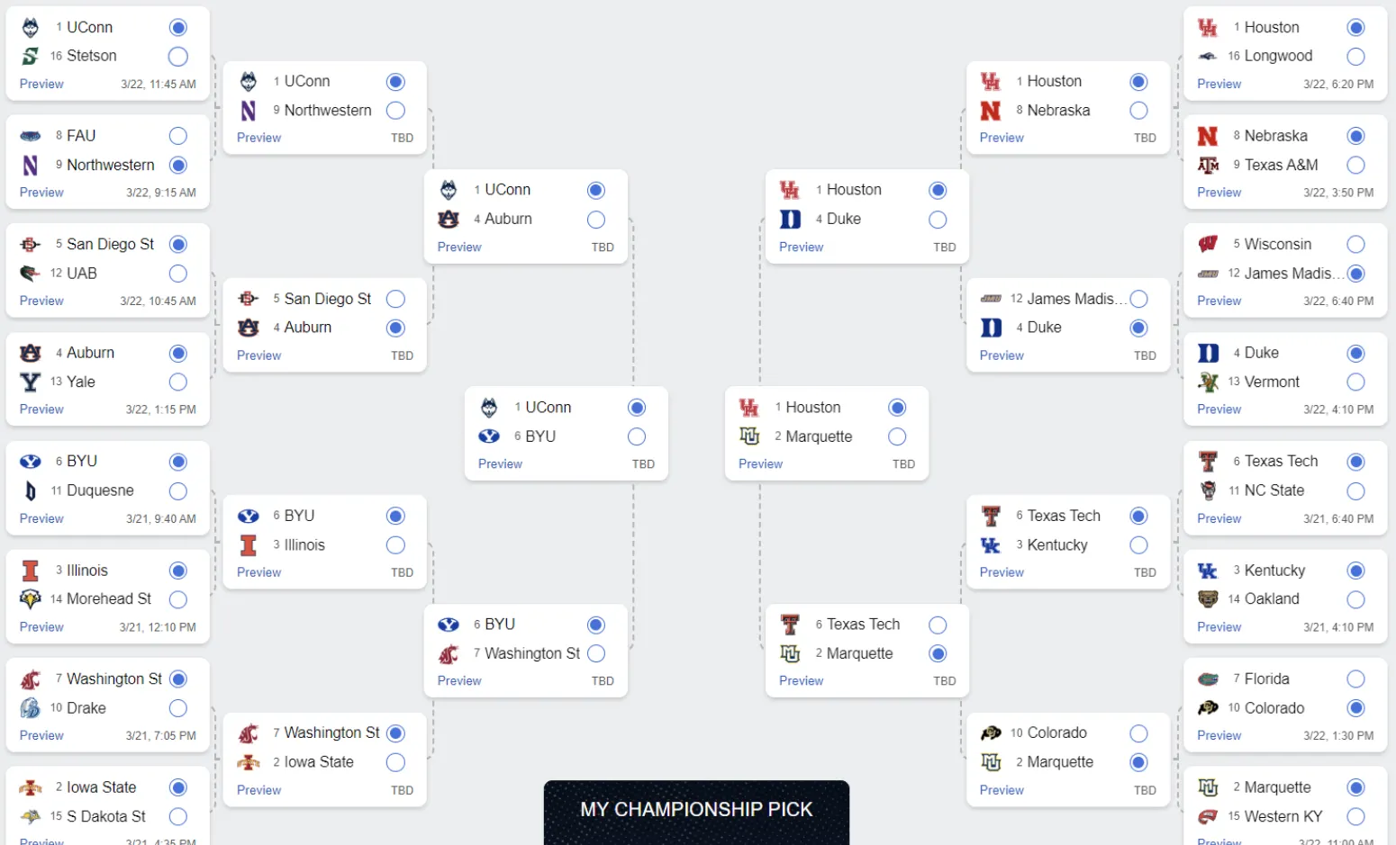 We Asked AI to Predict March Madness Winners—Here's Our Bracket