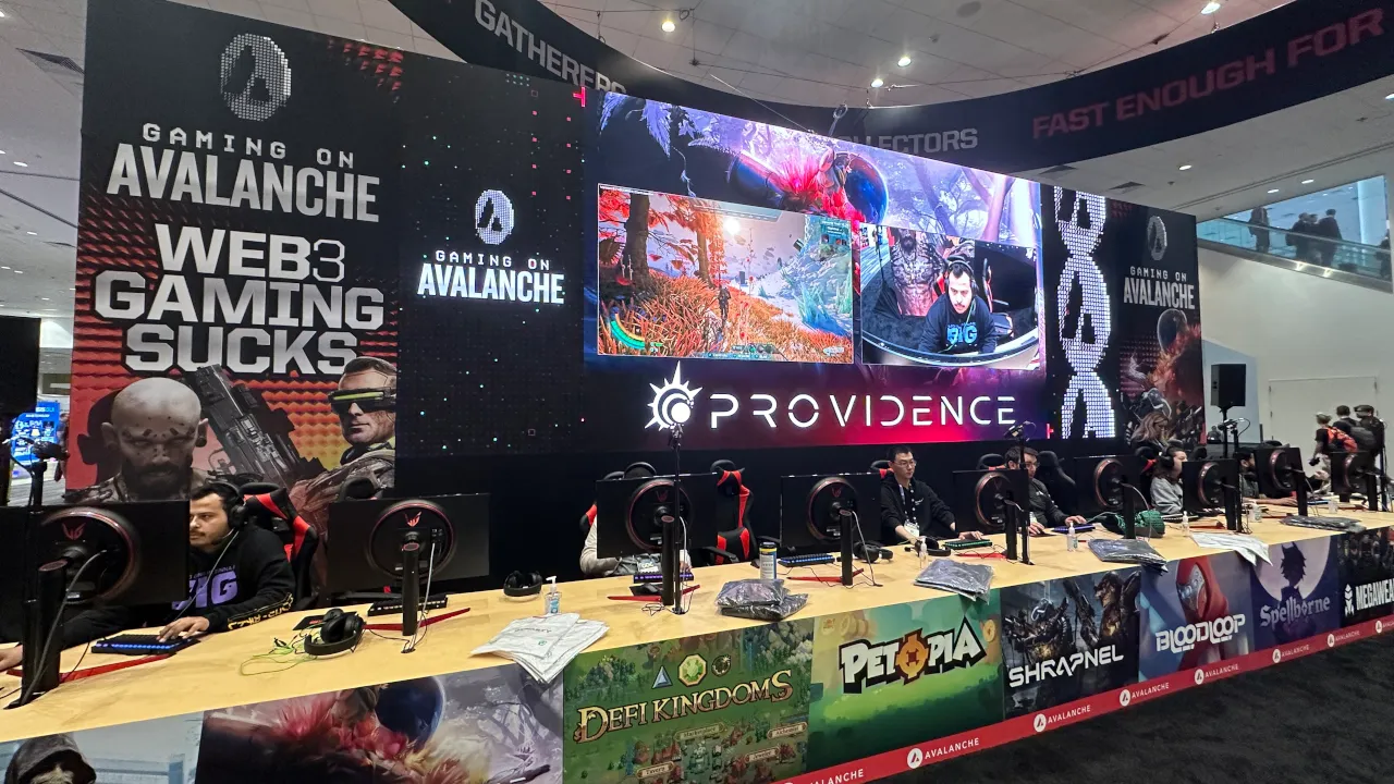 The Avalanche Gaming booth at GDC 2024. Photo: Ava Labs