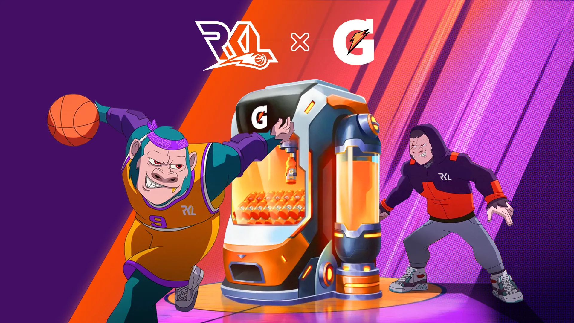 Arte promocional de Rumble Kong League x Gatorade. Imagen: Liga Rumble Kong