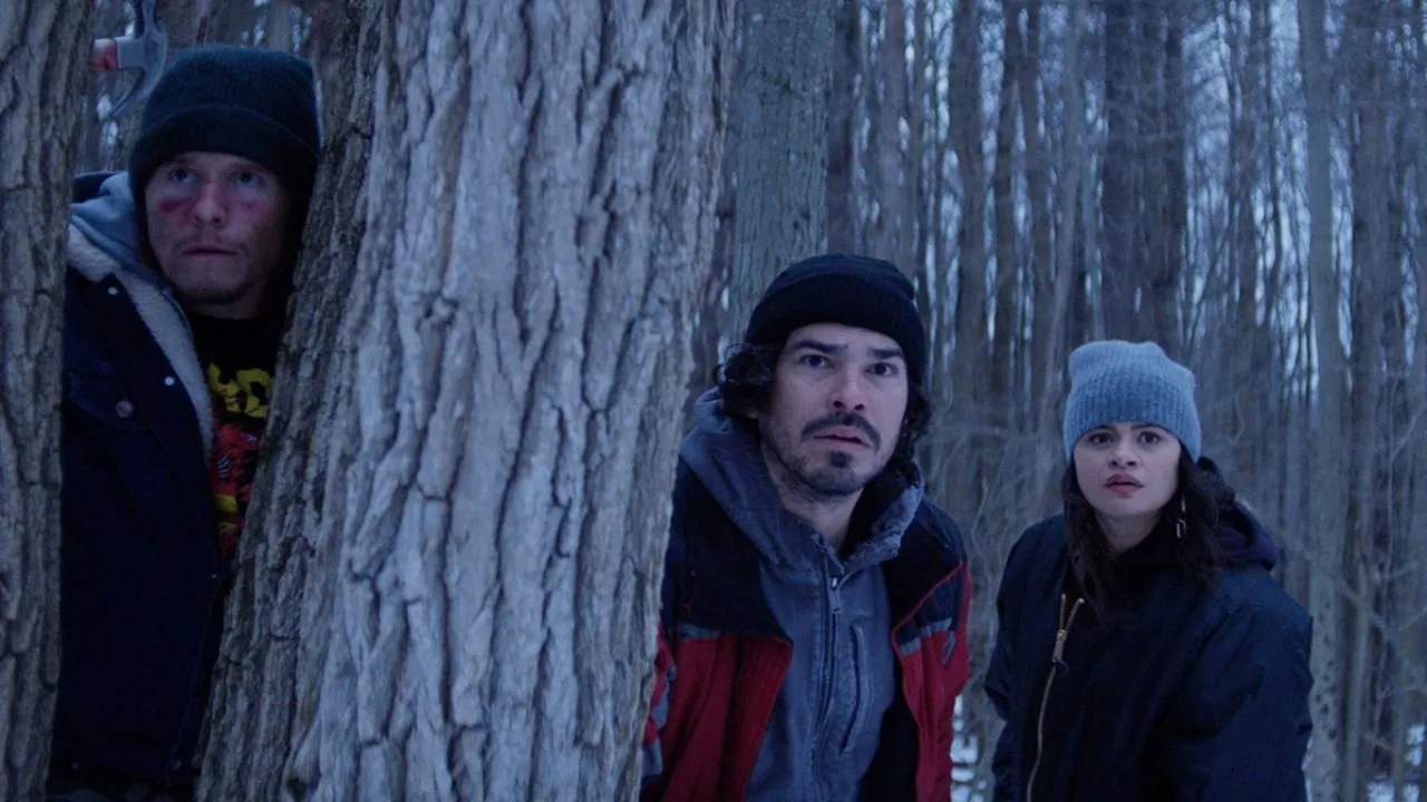 L-R: Tony Cavalero as Dom, Raúl Castillo as Billy and Melonie Diaz as Eva in 'Cold Wallet'. Image: Vanishing Angle