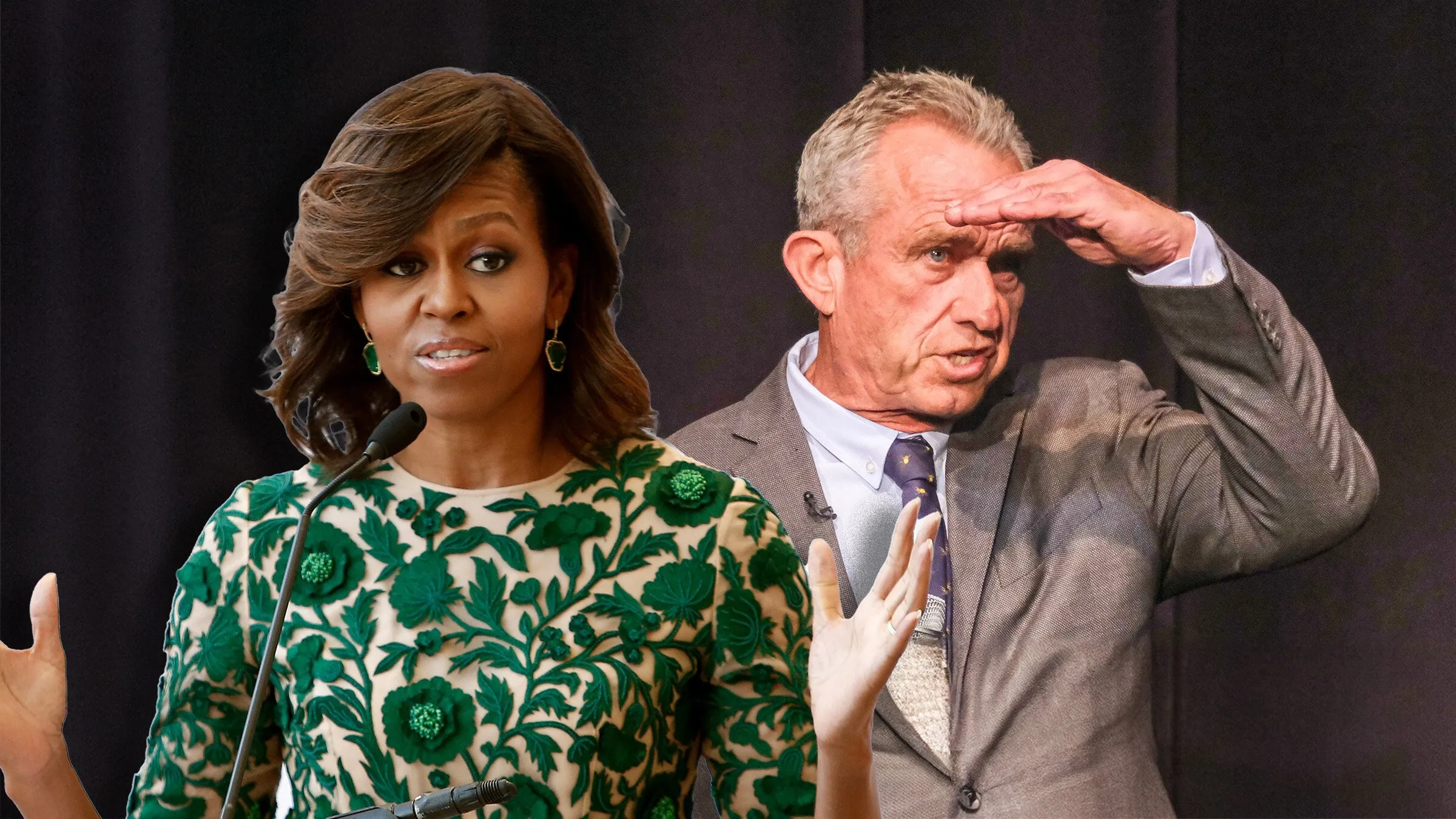 Photo illustration of Michelle Obama and Robert F. Kennedy, Jr. Images: Debby Wong and Ringo Chiu/Shutterstock