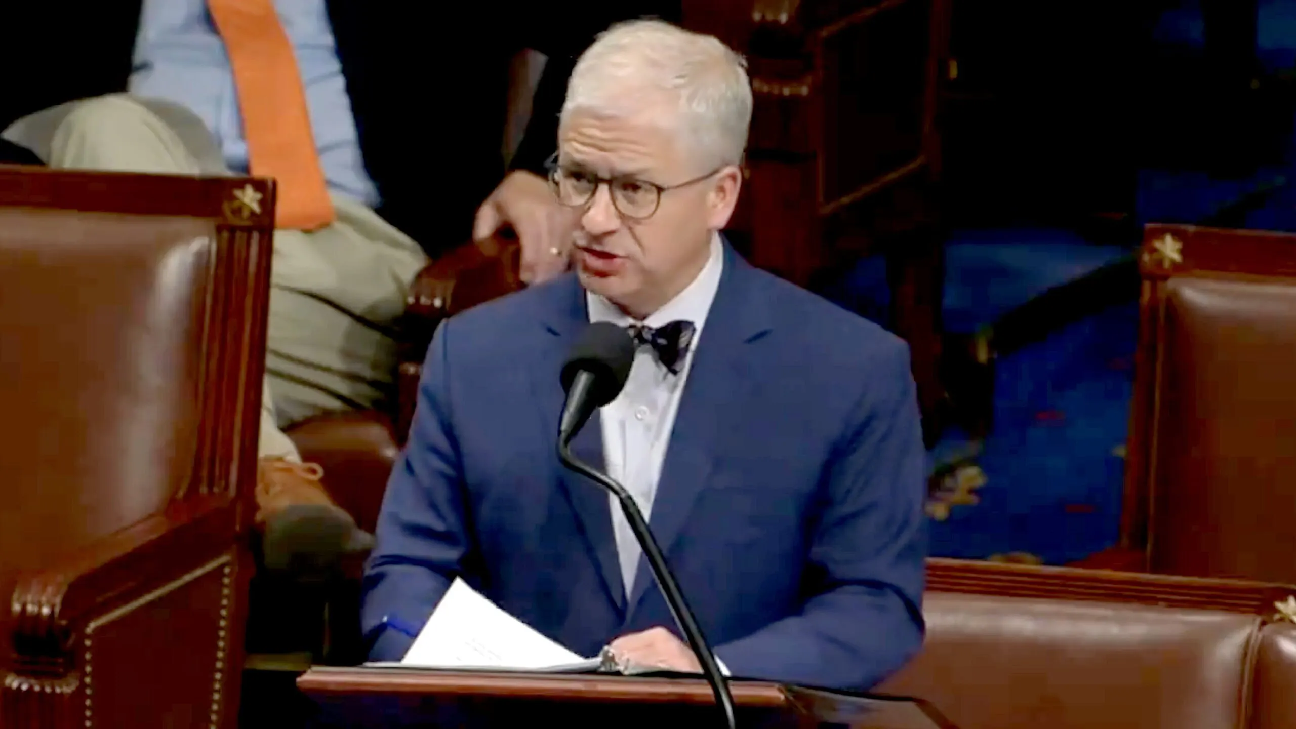 U.S. Rep. Patrick McHenry delivers remarks in support of a resolution to repeal an SEC policy statement on crypto banking. Image: CSPAN/Twitter