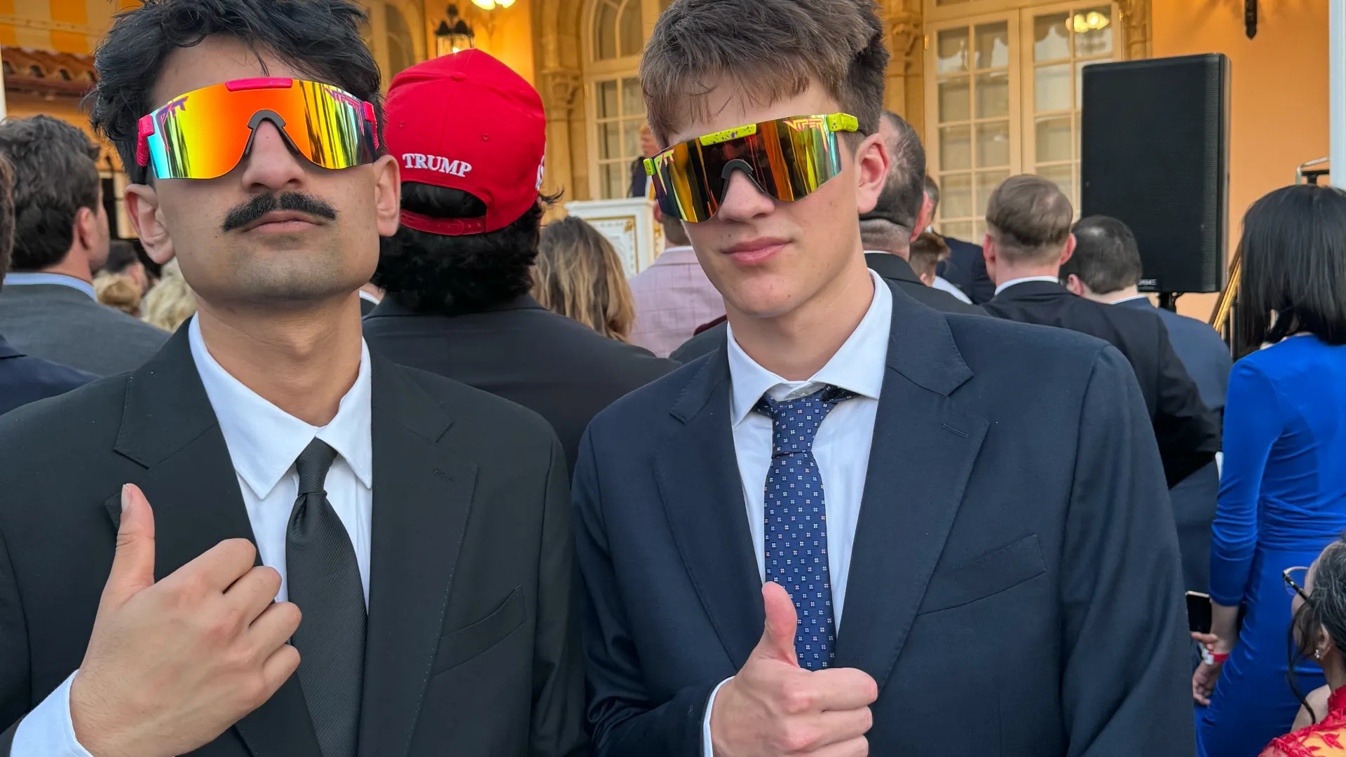 Frank and Malcolm from DeGods at Donald Trump's May 2024 NFT event. Image: DeLabs