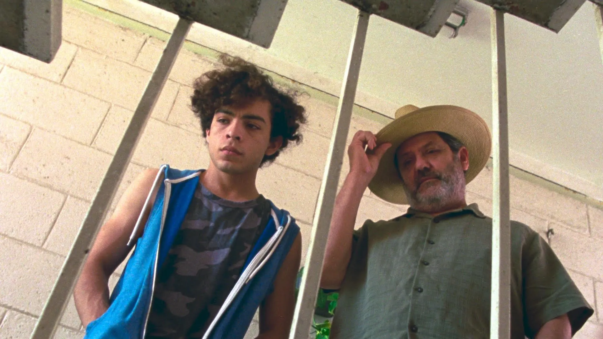 Gustavo Cruz and Manuel Sr as Manuel in Límite. Jorge Domínguez Cerdá at the station. Image: George Nicholas