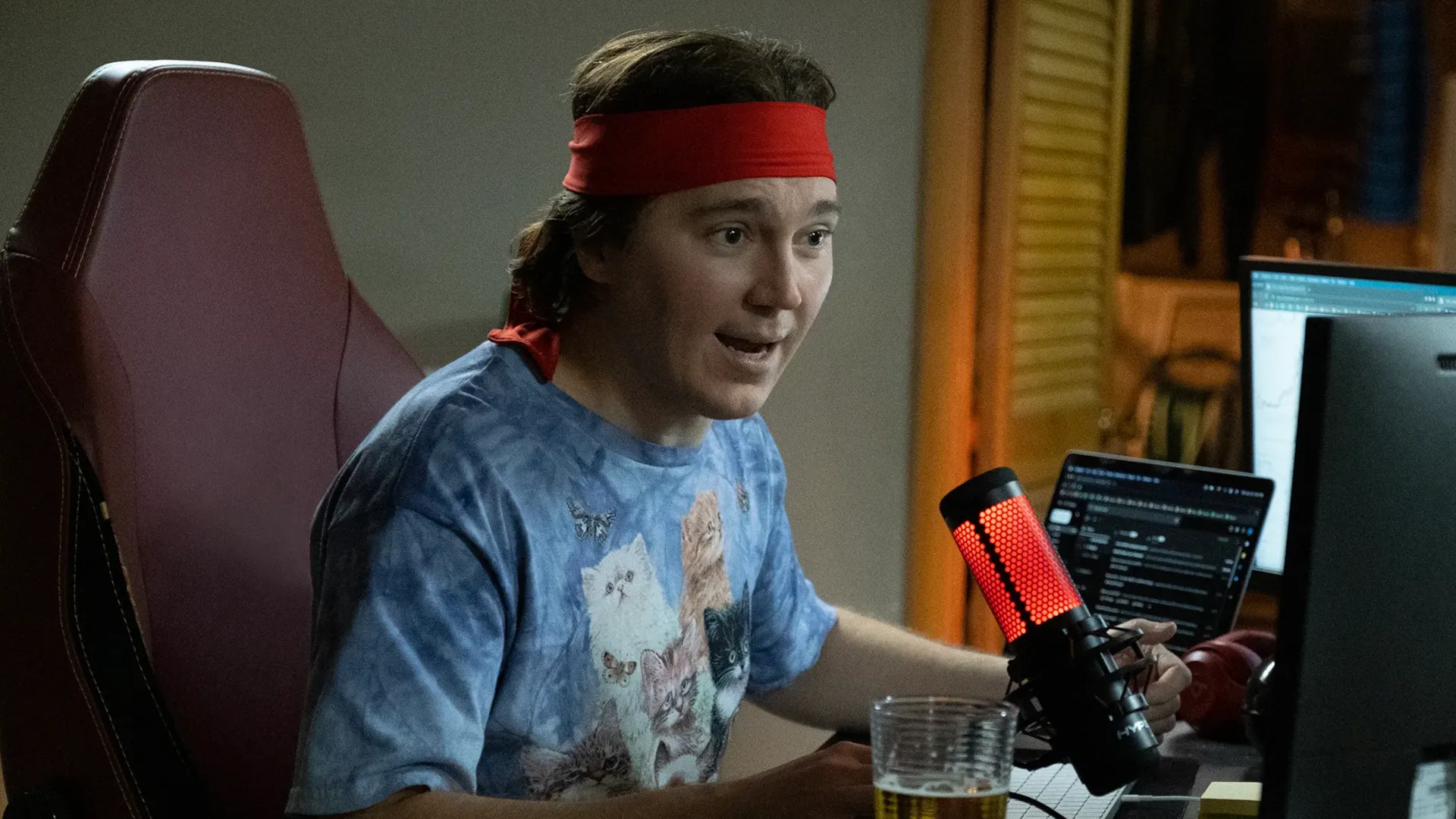 Paul Dano as Roaring Kitty in "Dumb Money." Image: Sony Pictures