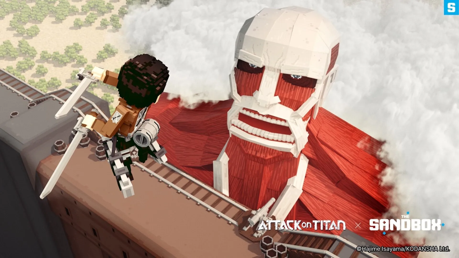 Attack on Titan in The Sandbox. Image: The Sandbox