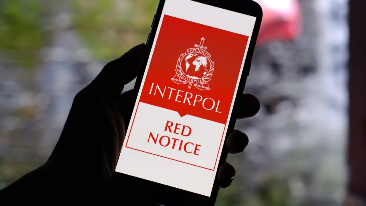 Interpol red notice. Image: Shutterstock