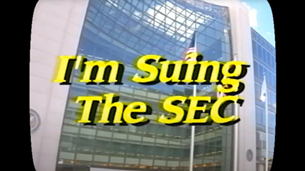 A clip from the music video for Jonathan Mann's new song, "I'm Suing the SEC." Credit: Jonathan Mann