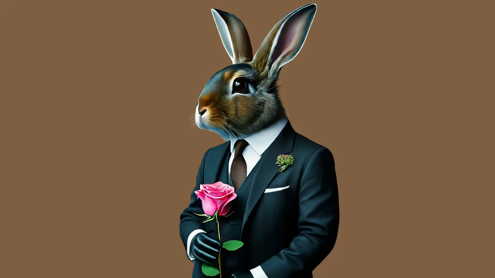 A rabbit holding a rose created by Gemini Imagen 3