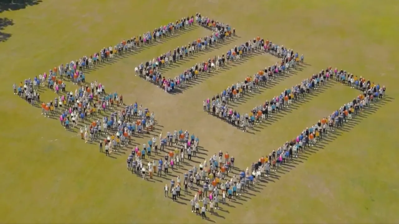 A screenshot from Enron's rebirth video. Image: Enron
