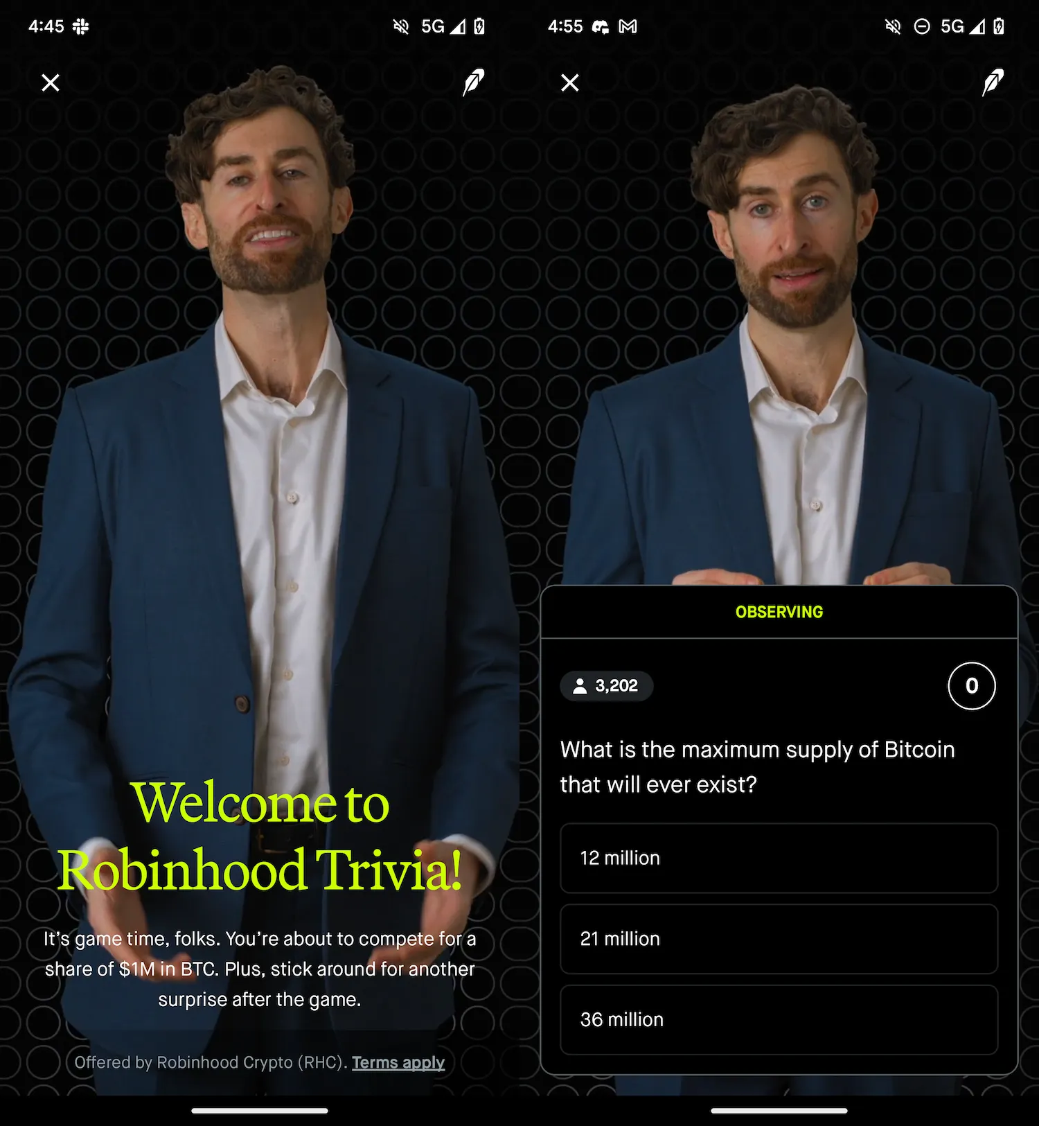 Robinhood Trivia Live